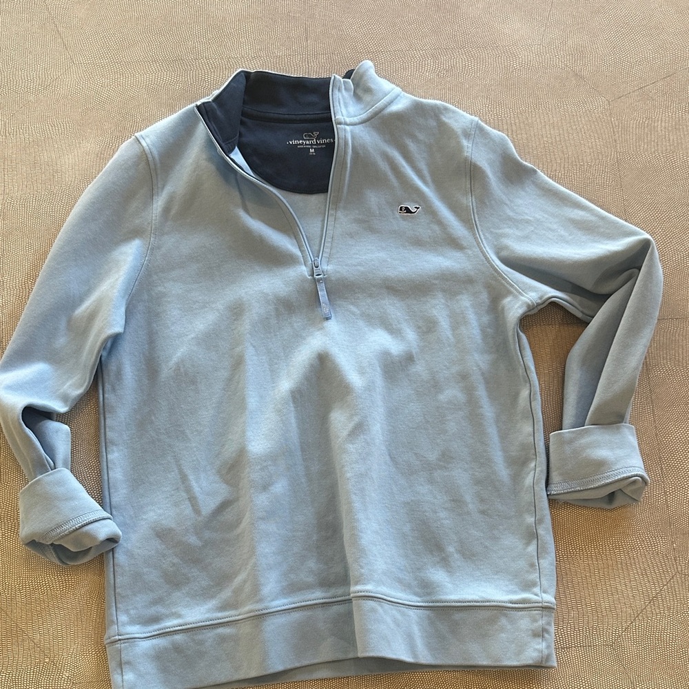 Vineyard VinesSky Blue Zip-Up Sweater